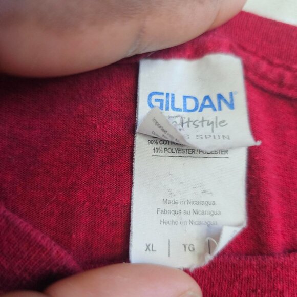 T: red vintage XL Chevy emo biker graphic t shirt - Picture 3 of 4